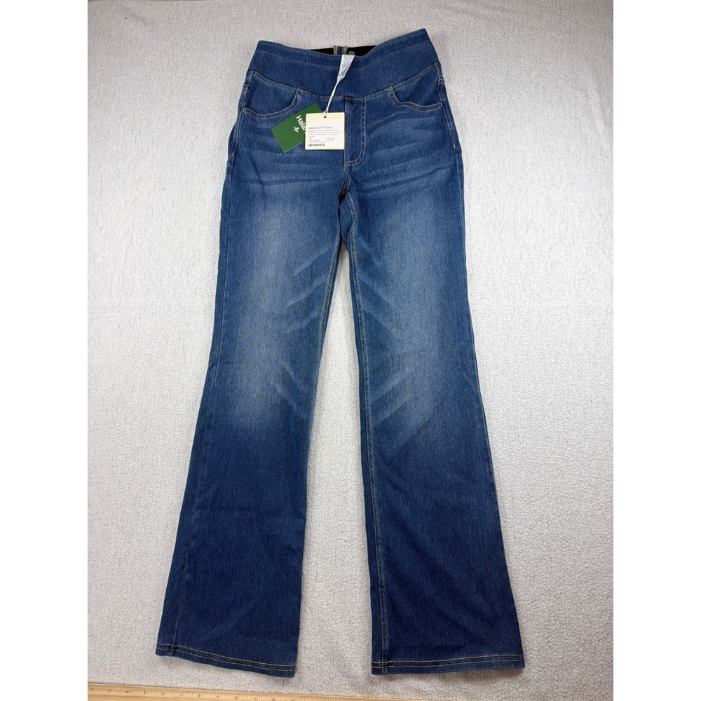 Halara Flex Denim High Waisted Flare Jeans Medium Wash XS Petite NWT